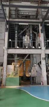 The interior of the rice mill Stock Photos