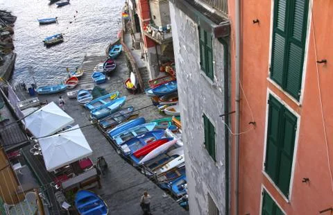 Interior of Riomaggiore Stock Photos