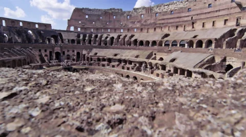 Interior of Roman Colosseum Stock Footage 52305294