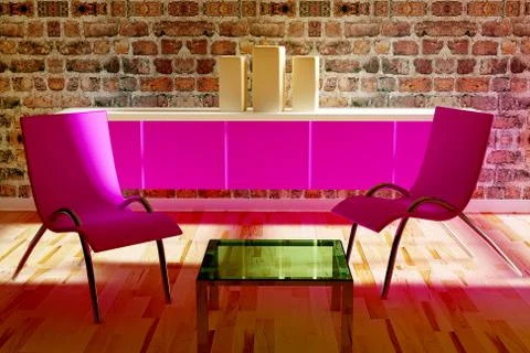 Interior room in 3d Stock Illustration