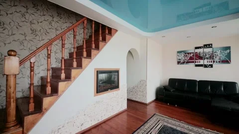 Interior room apartment modern bright cozy atmosphere Stock Footage 132582467