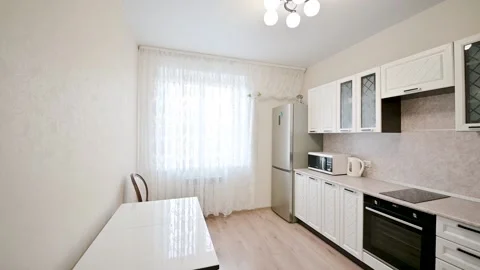 Interior room apartment modern bright cozy atmosphere Stock Footage 132585437