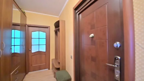 Interior room apartment modern bright cozy atmosphere Stock Footage 152046151