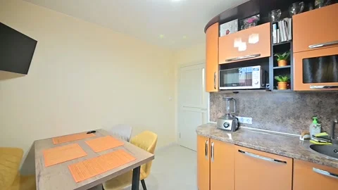 Interior room apartment modern bright cozy atmosphere Stock Footage 152081553