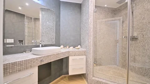 Interior room apartment modern bright cozy atmosphere Stock Footage 155537745