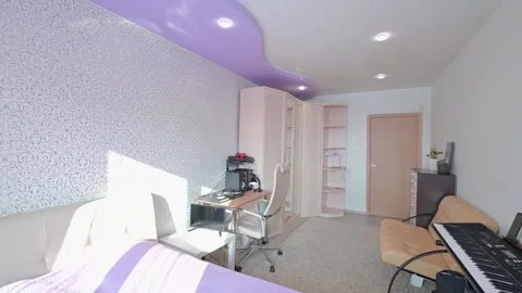 Interior room apartment modern bright cozy atmosphere Stock Footage 172575315