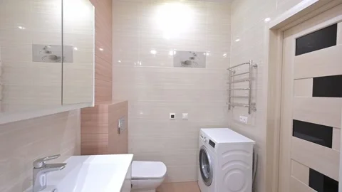 Interior room apartment modern bright cozy atmosphere Stock Footage 172575784