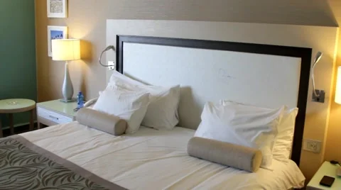 Interior of the room in modern hotel Stock-Footage 42641356
