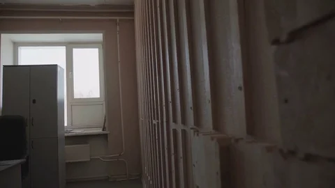 Interior room with wood elements. An empty office Stock Footage 73820886