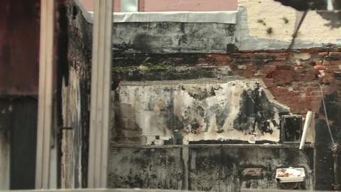 Interior of a ruined building Stock-Footage 84508462