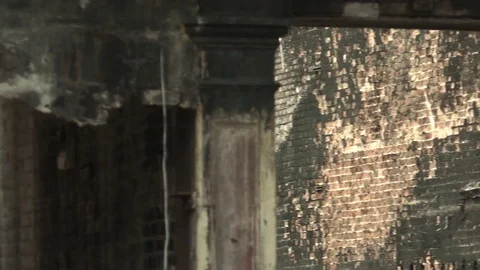 Interior of a ruined building Stock Footage 84508481