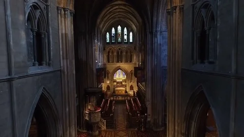 Interior of Saint Patrick's Cathedral, Dublin Stockbeeldmateriaal 78862366