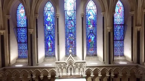 Interior of Saint Patrick's Cathedral, Dublin Stockbeeldmateriaal 78862633