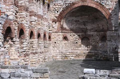 Interior of Saint Sofia Church in Nesebar Stock Photos