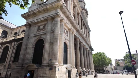 Interior of Saint-Sulpice Church in Paris France 库存影片 344695034