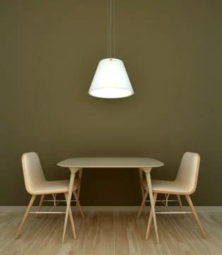 Interior scene chairs tables Illustrazione stock