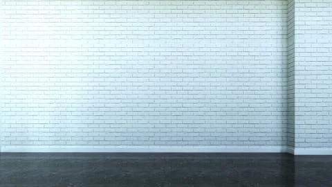 Interior scene wall from bricks Illustrazione stock