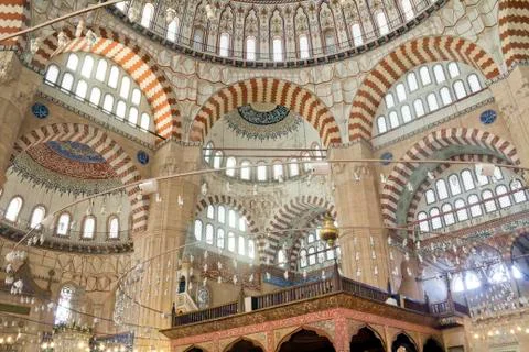 Interior of Selimiye Mosque Stock Photos