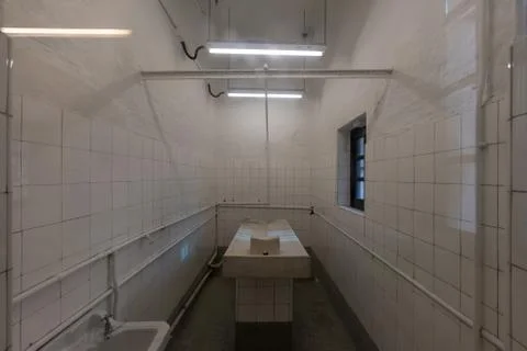 Interior setting of the Prison inside Tai Kwun Stock Photos