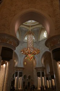 Interior of Shaikh Zayed mosque, Abu Dhabi, UAE Foto stock