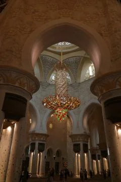 Interior of Shaikh Zayed mosque, Abu Dhabi, UAE Stock Photos