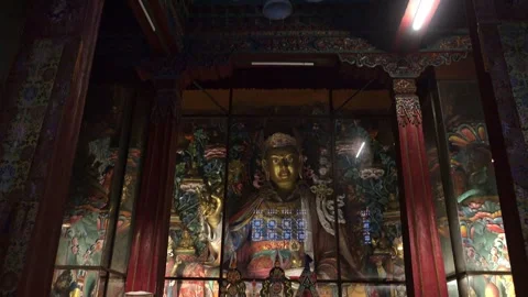 The interior of Shechen Monastery Stock Footage 345417136