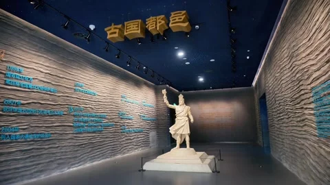 Interior of Shijiahe Museum Main Hall in Tianmen, Hubei Stock-Footage 341301434