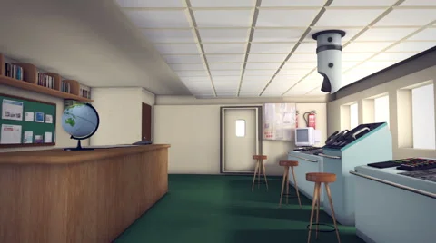 Interior of Ship cockpit slider shot.  Stock Footage 66525064