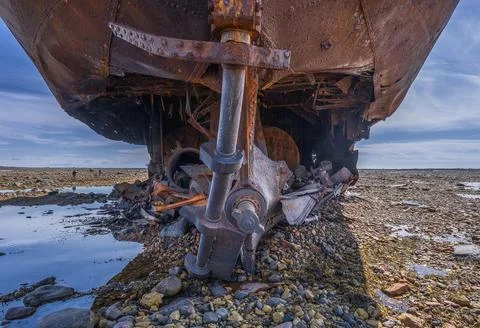Interior of the Shipwreck of MV Ithaca Stock Photos