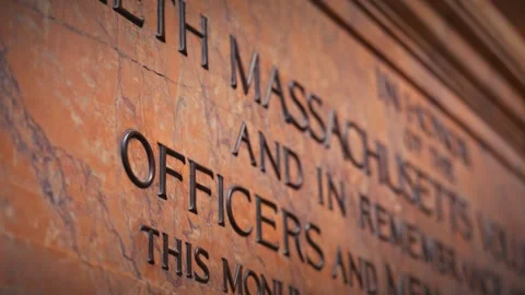 Interior Shots of Boston Public Library Historic Stairs Lion Statue Architecture Stock Footage 327384789