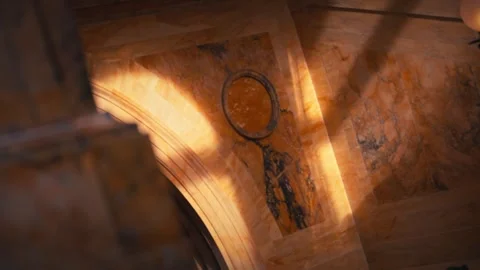 Interior Shots of Boston Public Library Historic Stairs Lion Statue Architecture Stock Footage 327384837
