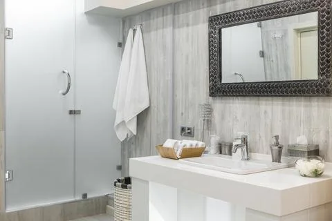 Interior of the shower room Stock Photos