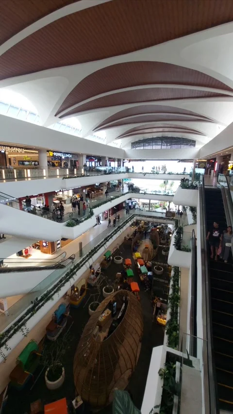 This is the interior side of Icon Mall Sanur Bali. Stock Footage 309289735