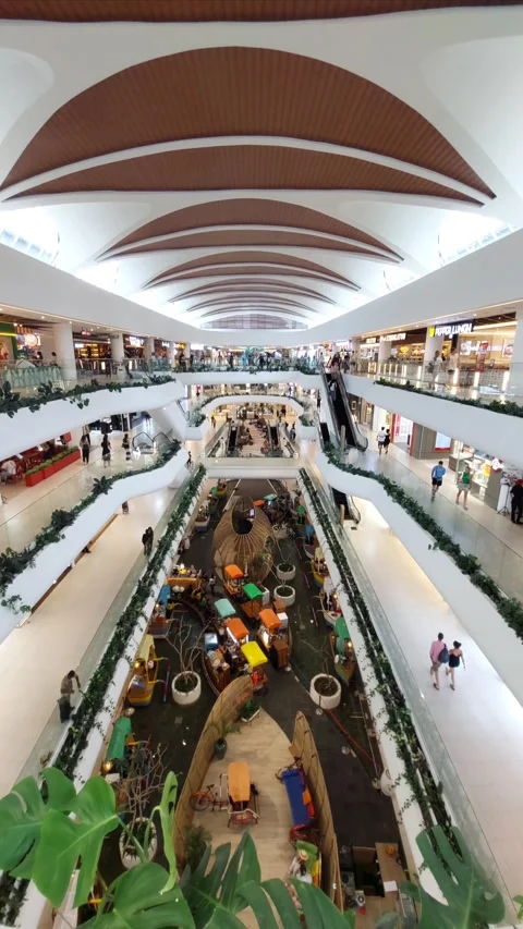 This is the interior side of Icon Mall Sanur Bali. Stock Footage 309290140