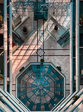 Interior of a skyscrapper building Stock Photos
