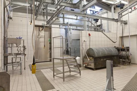Interior of a slaughterhouse Stock-Fotos