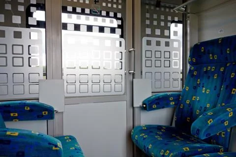 Interior of a slovenian train Fotos Stock