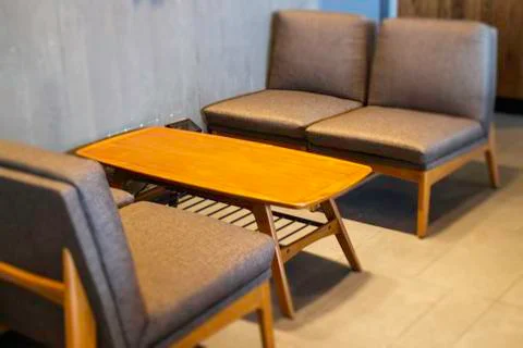 Interior of a small cafe Stock Photos