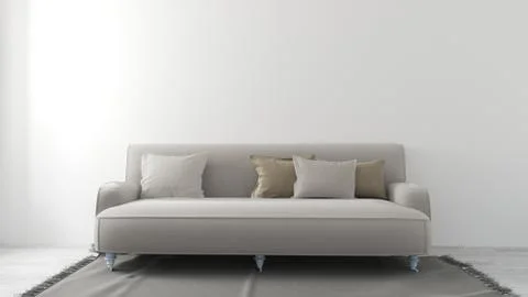 Interior with sofa, 3d illustration,3d Rendering. Stock Illustration