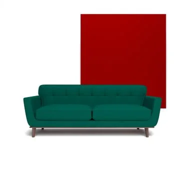 Interior with sofa, 3d illustration,3d Rendering. Stock Illustration