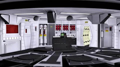 Interior space station Stock Illustration