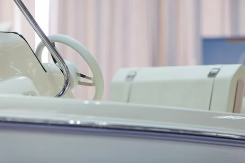 The interior of a speedboat Stock Photos