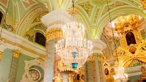 Interior of St. Isaac's Cathedral Stock Footage 154655890