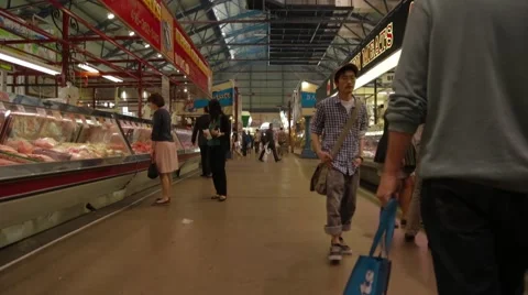 Interior of St. Lawrence Market Stock Footage 42711237