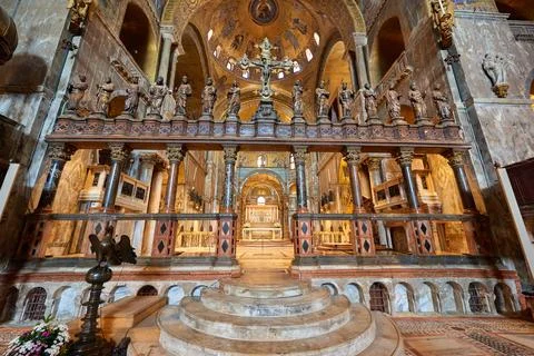 Interior of St. Mark's Cathedral. Stock Photos