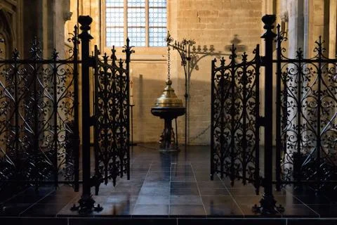 Interior of St. Michael and St. Gudula Cathedral Stock Photos