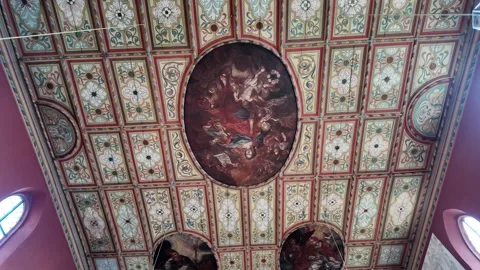Interior Of St Peter Monastery Church in Petersberg, Germany Stock-Footage 333918477