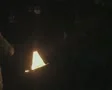 Interior of steam train engine room and workers at night SD Footage