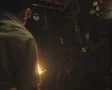 Interior of steam train engine room and workers at night SD Footage