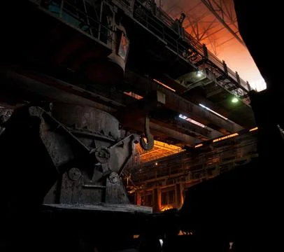 Interior of a steel mill Stock Photos